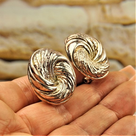 ISRAEL STERLING OMEGA EARRINGS, Gift for Her - Picture 9 of 10